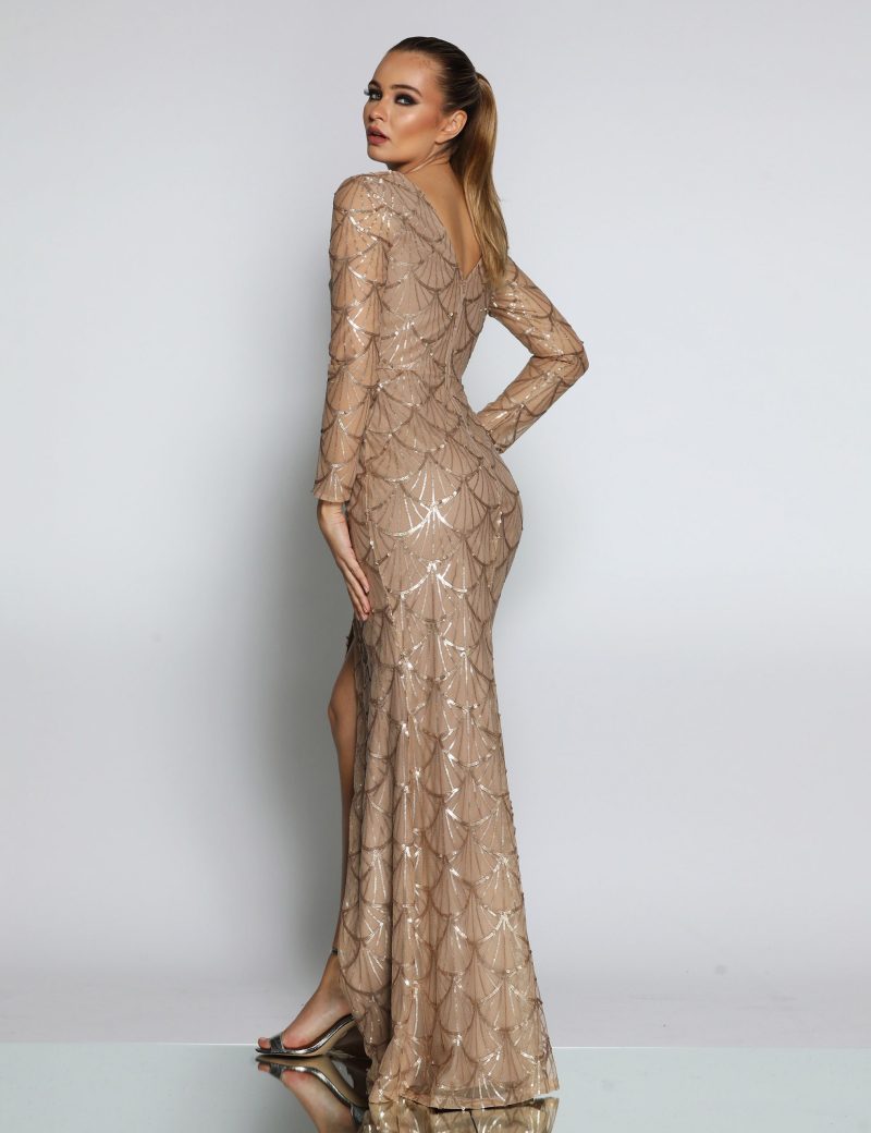 Aster Mocha Gown-2