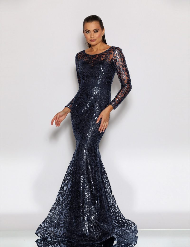 Olympia Navy Gown-1