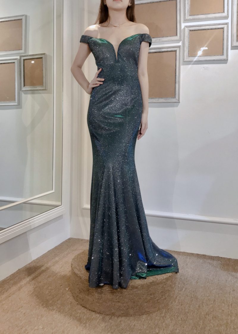 Stardust Teal Blue Dress-2