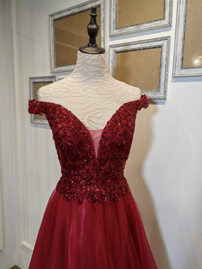 Bonita Red Gown - Image 3