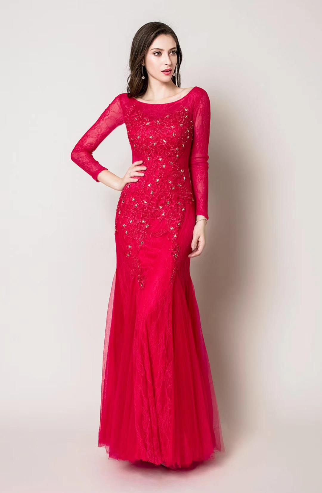 Lucia Red Gown – Vogue Lease