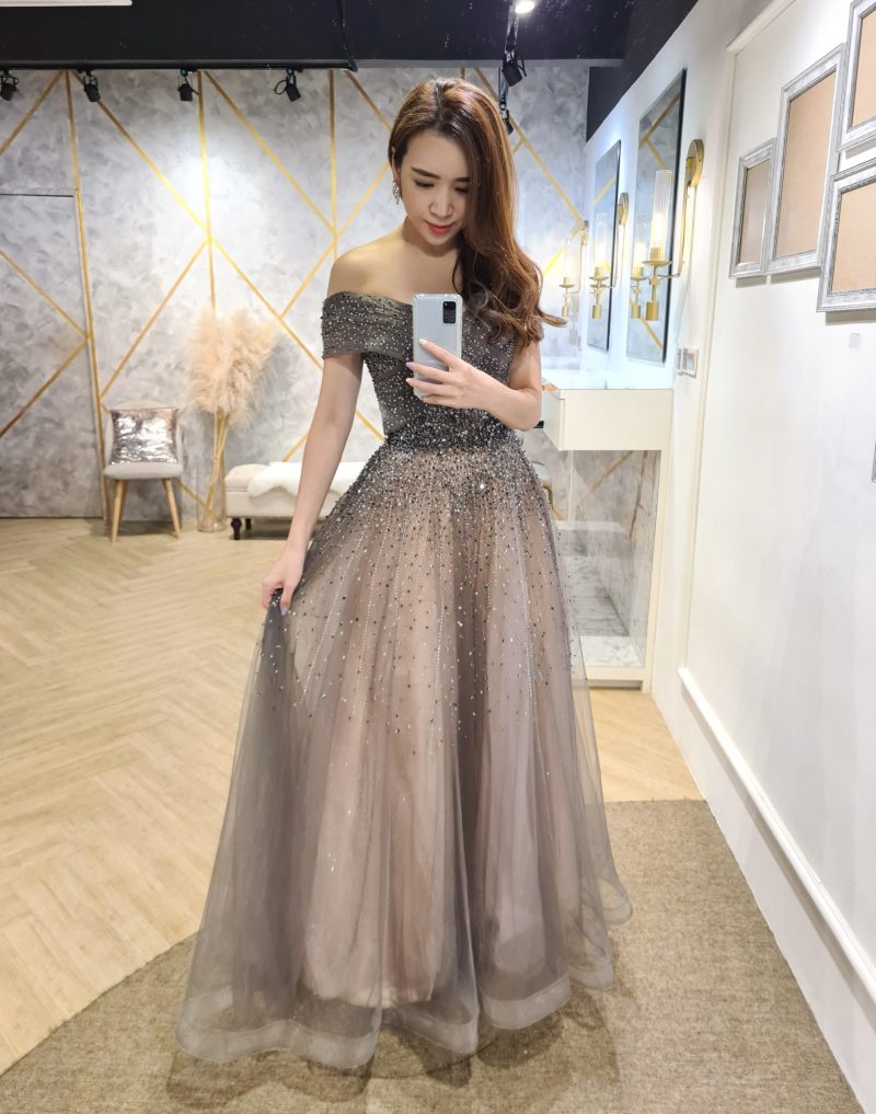 Xena Dark Grey Gown
