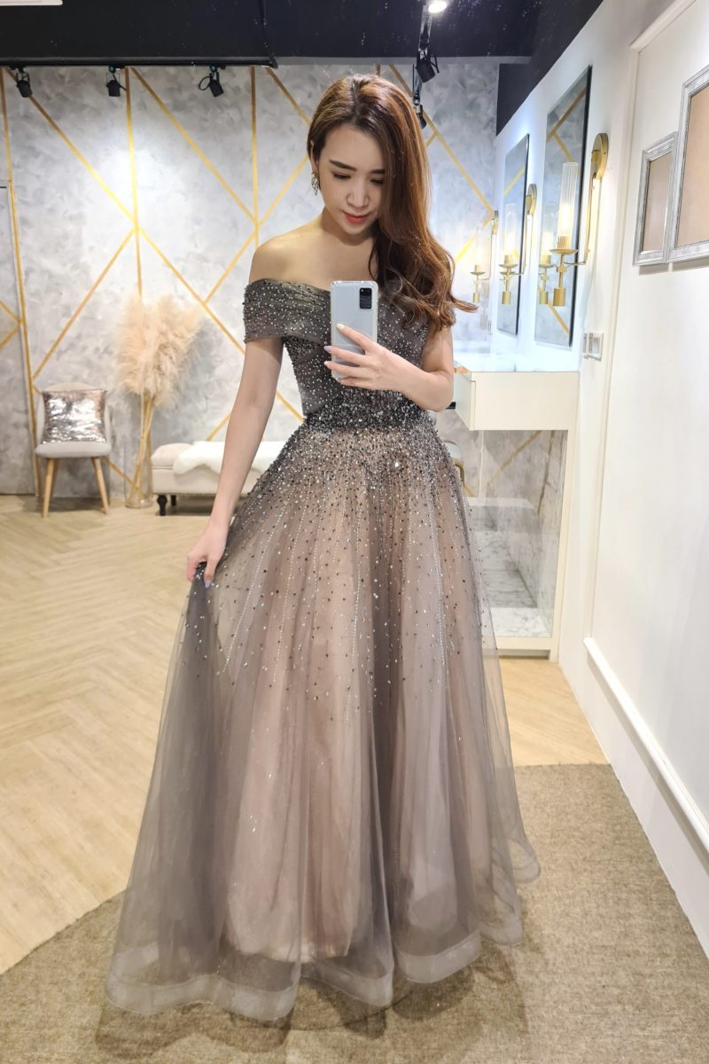 Xena Dark Grey Gown