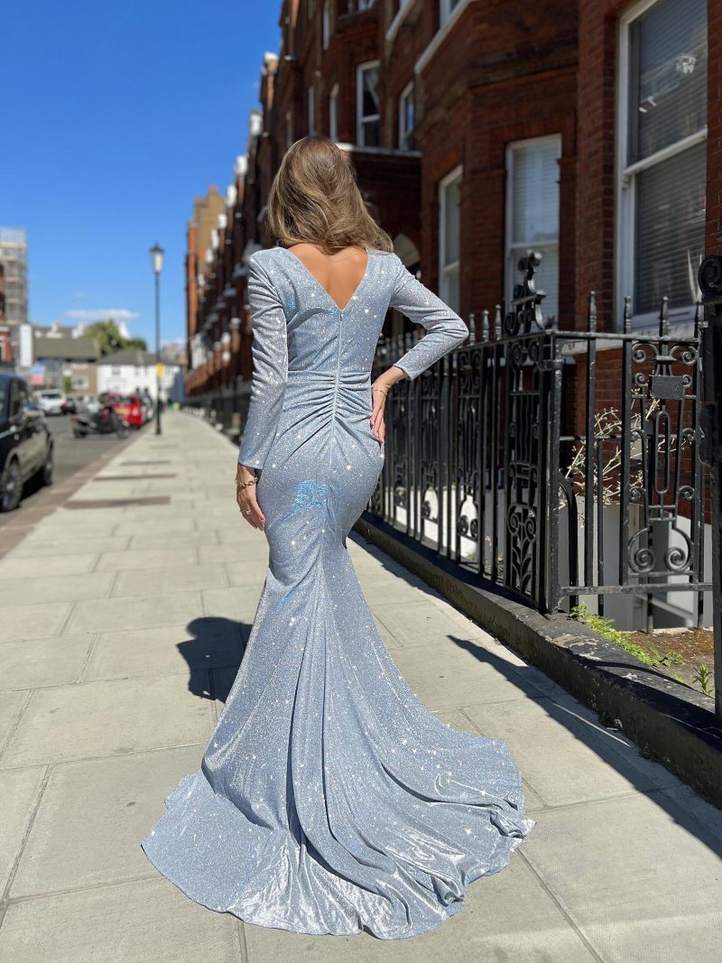 Brenda Light Blue Gown - Image 4
